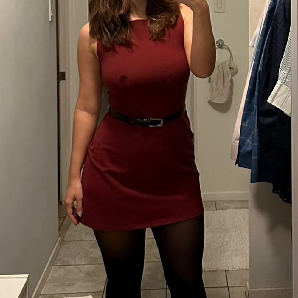 Reformation Burgundy Sleeveless Dress